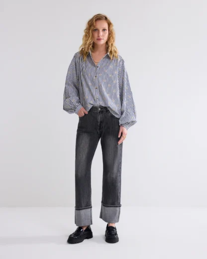 2s3128-12011 Blouse Scattered Embrostripe Mist - Afbeelding 4