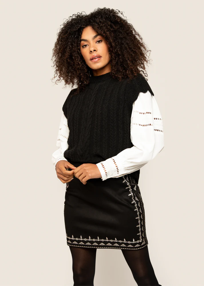 Borel Wv-Structure- Vis-24-3 Blouse Off White - Afbeelding 2