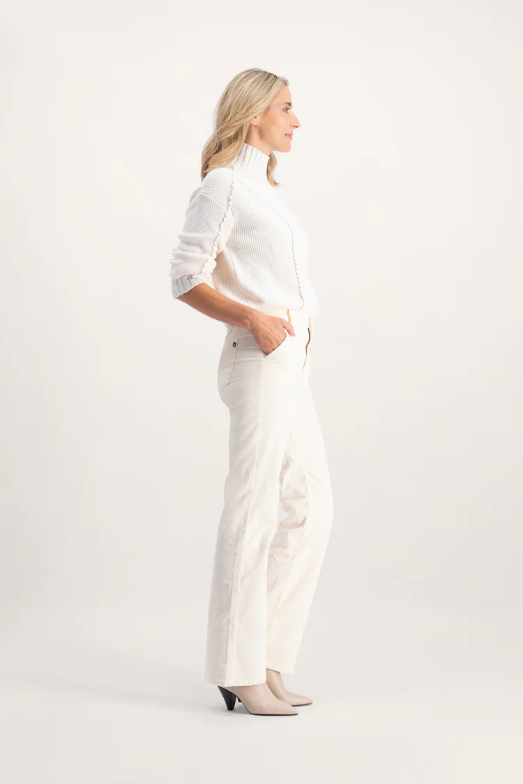 CR0051 The James Corduroy Off White - Afbeelding 2