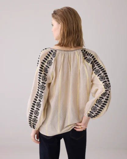 2s3257-12186 Bohemian Top Beige - Afbeelding 3