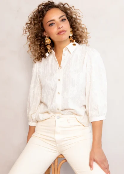 Baudine Blouse Off White - Afbeelding 2