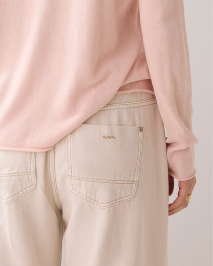 4s2776-5140 Zachte Denim Wijde Pijp - Afbeelding 4