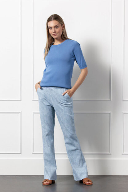 12707 Lana ssl pullover - mid blue - Afbeelding 2