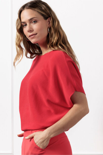 12708 Lenti pullover - coral red - Afbeelding 3