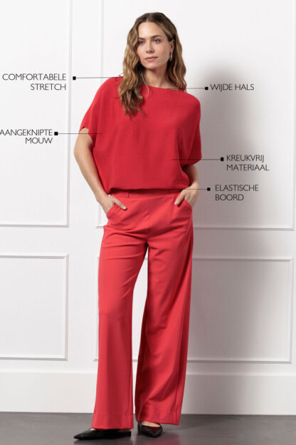 12708 Lenti pullover - coral red - Afbeelding 4
