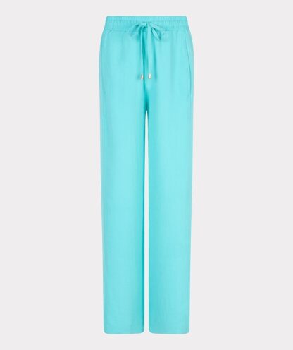 HS25.10219 Trousers Wide Elastic Crinkle Lagoon - Afbeelding 2