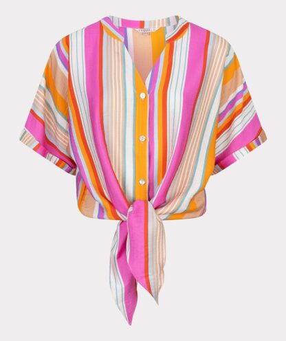 HS25.15200 Blouse Knot Striped - Afbeelding 2