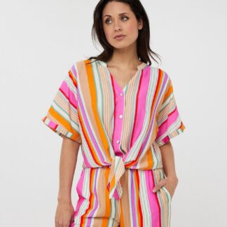 HS25.15200 Blouse Knot Striped