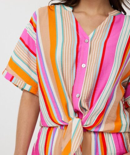 HS25.15200 Blouse Knot Striped - Afbeelding 3