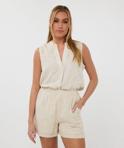 HS25.09201 Blouse Embroidery Linen