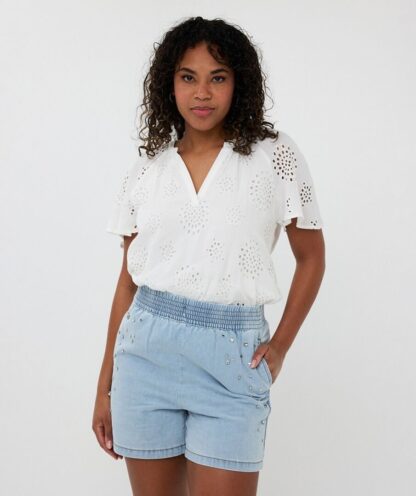 HS25.09218 Blouse allover embroidery