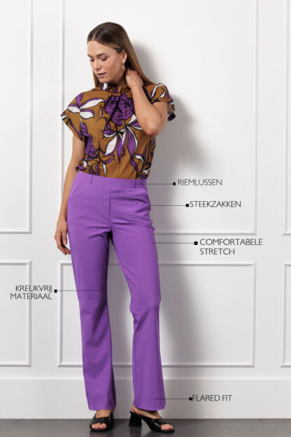 12879 - Flair trousers - purple - Afbeelding 4