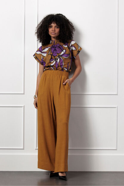 12895 - Tessa flower top - honey/purple - Afbeelding 3