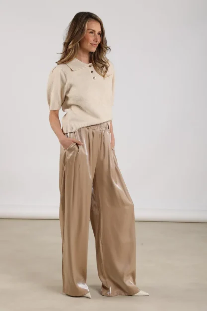 NKF09044 Doorty Pants Shiny | Sand - Afbeelding 3
