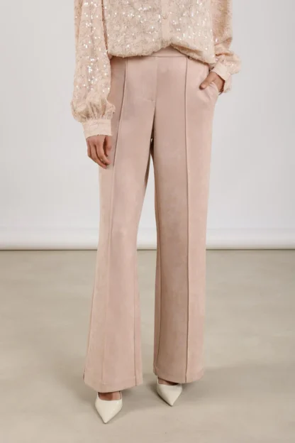 NKF09054 Jill Pants Suedine | Dusty Pink - Afbeelding 4