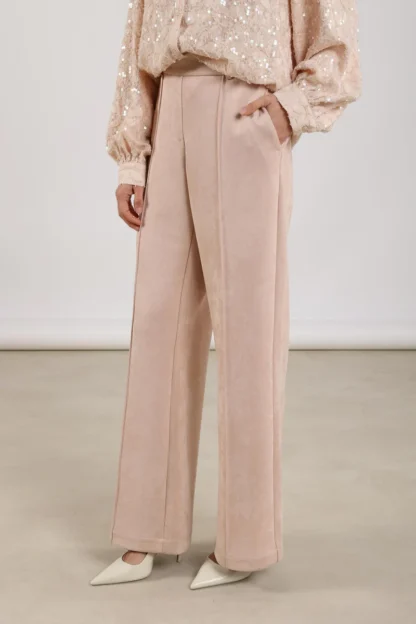 NKF09054 Jill Pants Suedine | Dusty Pink - Afbeelding 3