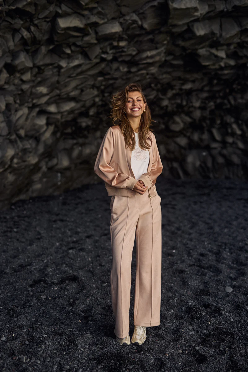 NKF09054 Jill Pants Suedine | Dusty Pink