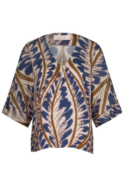 13114 - Madison vneck top - multi color - Afbeelding 4