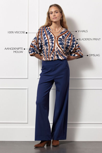 13114 - Madison vneck top - multi color - Afbeelding 2