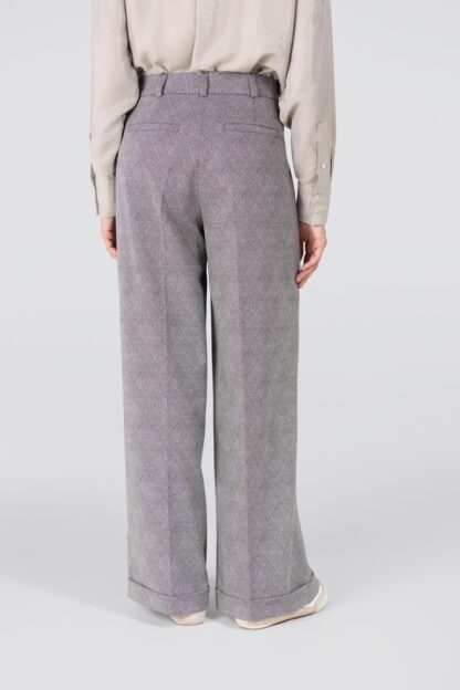 Denise W25 Ruit Pantalon met wijde pijp | Kaki - Afbeelding 3