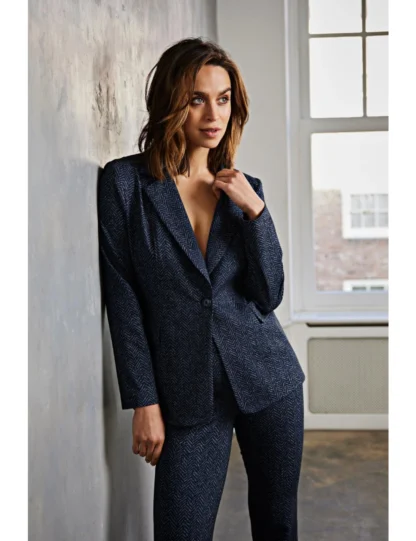 7645TWE - Blazer Ziggy Lano Tweed - Marine
