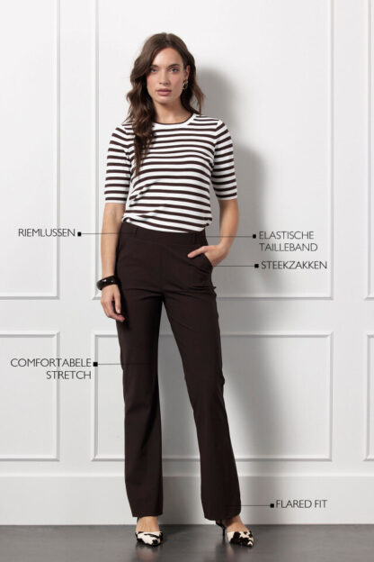 94800 Flair bonded trousers - espresso - Afbeelding 2