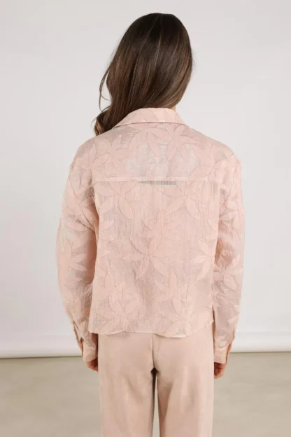 NKF02024 Sorrento Blouse Flower | Dusty Pink - Afbeelding 4