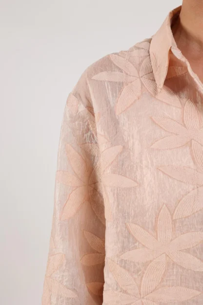 NKF02024 Sorrento Blouse Flower | Dusty Pink - Afbeelding 3