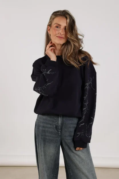NKF03000 Suzanne Pullover Strass | Navy