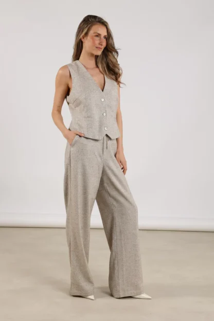 NKF09014 Vera Pants Strass Sand - Afbeelding 5