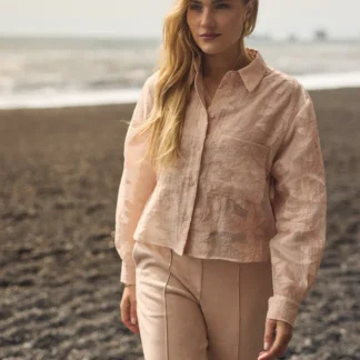 NKF02024 Sorrento Blouse Flower | Dusty Pink