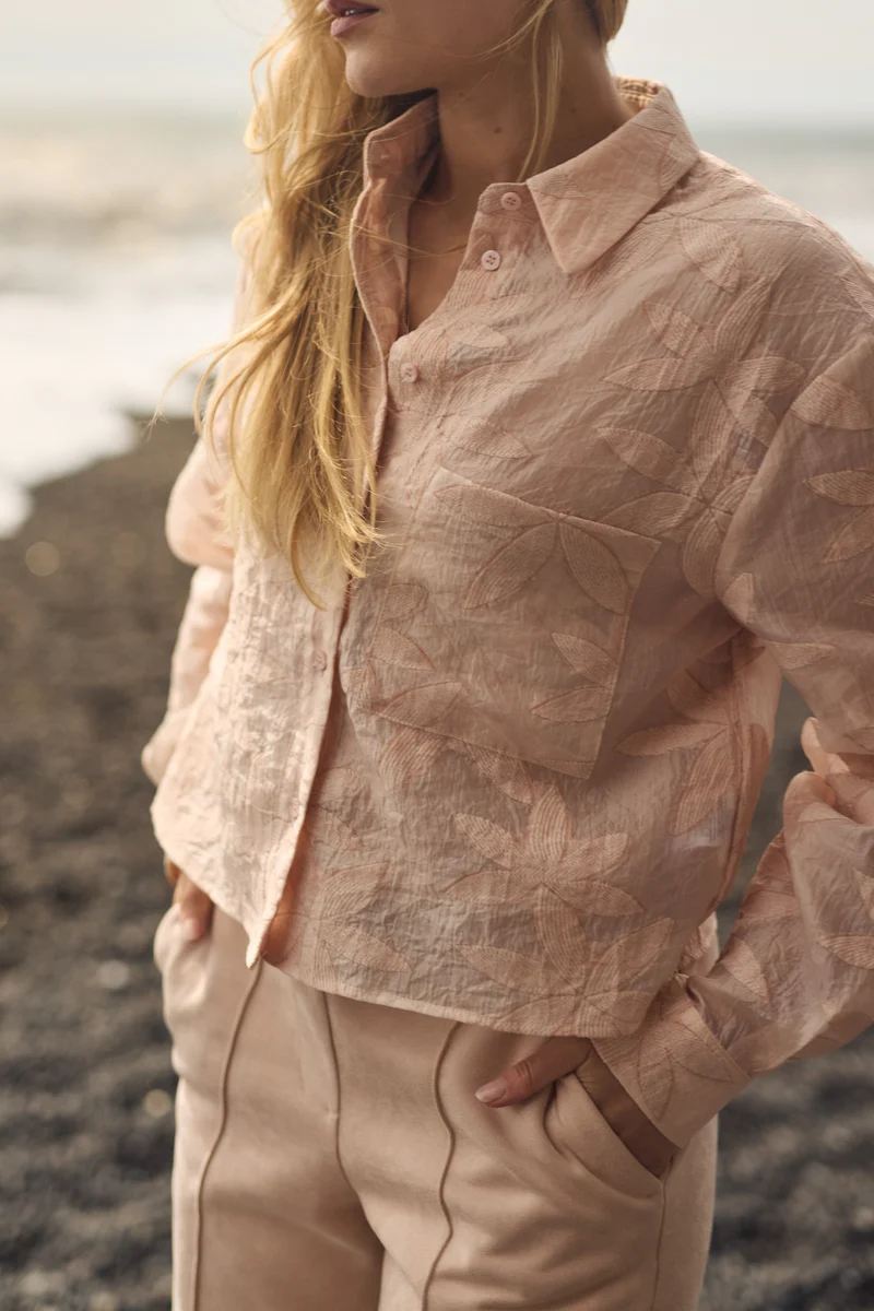 NKF02024 Sorrento Blouse Flower | Dusty Pink - Afbeelding 2