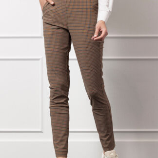13092 - Alma check trousers - caramel/latte