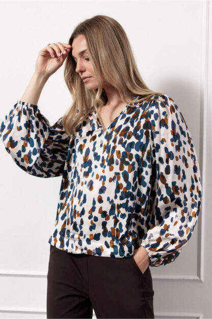 13100 - Kylie satin top - multi color - Afbeelding 3