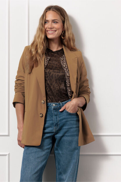 13121 - Delia leopard cardigan - caramel/latte - Afbeelding 4