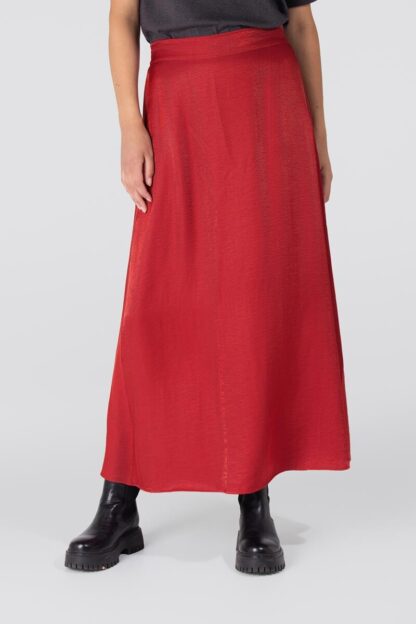 Dahlia W25 Glanzende rok | Rood