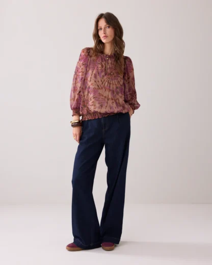2s3348-12269 Gevoerde top tie-dye Multicolor