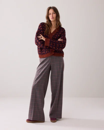 7s7937-70038 Cardigan Chunky Knit Bruin - Afbeelding 4