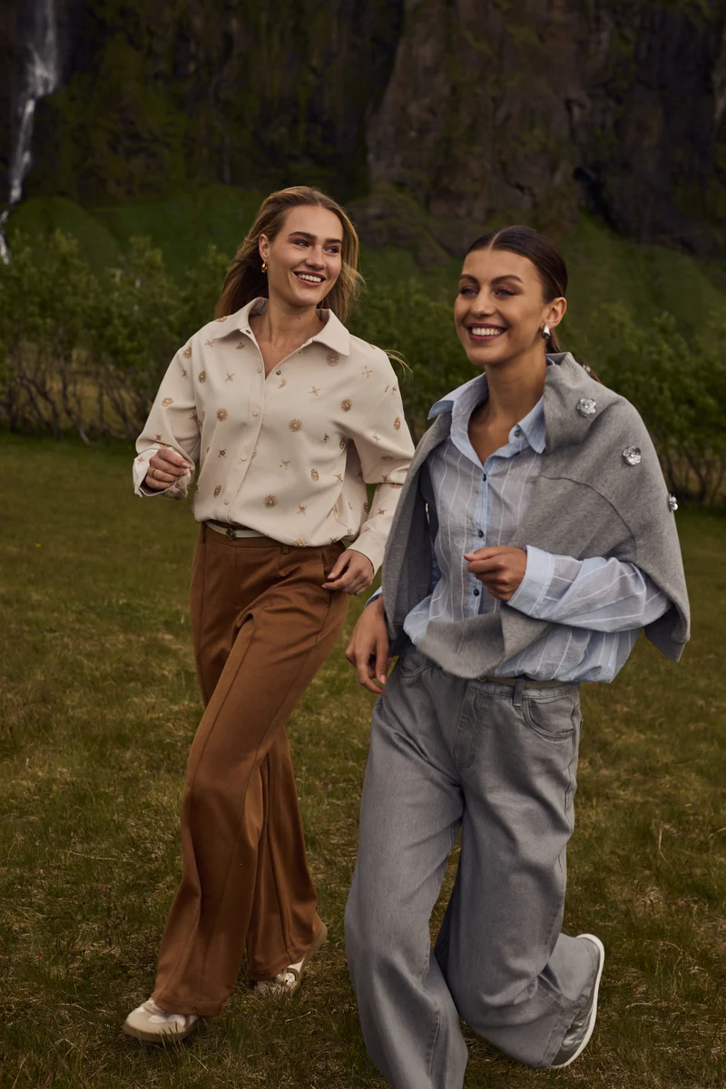 NKF02056 Newport Blouse Embroidery | Offwhite/Gold - Afbeelding 3