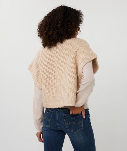 F25.07500 Cardigan Gilet Sand Melange - Afbeelding 2