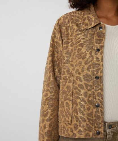 F25.19513 Jacket Leopard Golden Olive - Afbeelding 3