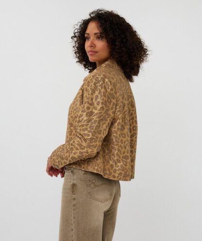 F25.19513 Jacket Leopard Golden Olive - Afbeelding 2