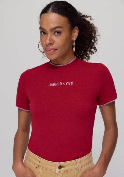Harper & Yve Top Cammy Red AW25P400
