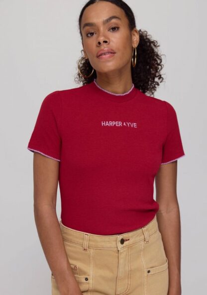 Harper & Yve Top Cammy Red AW25P400 - Afbeelding 4