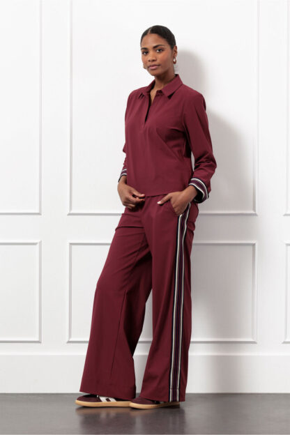 13192 Iggy tape trousers - bordeaux