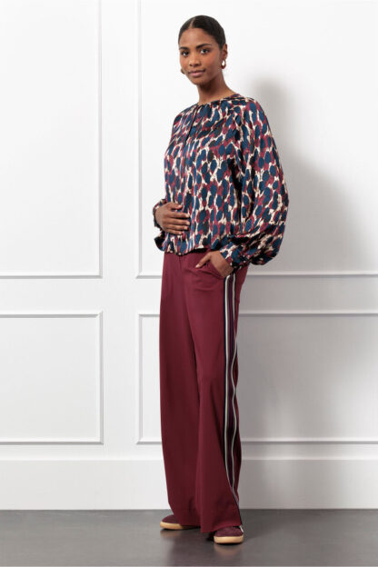 13192 Iggy tape trousers - bordeaux - Afbeelding 3