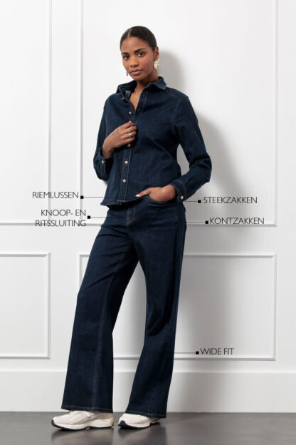 13225 Lexie denim trousers - denim blue - Afbeelding 2