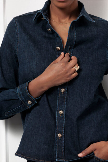 13226 Reyna denim blouse - denim blue