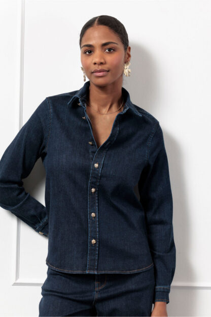 13226 Reyna denim blouse - denim blue - Afbeelding 4