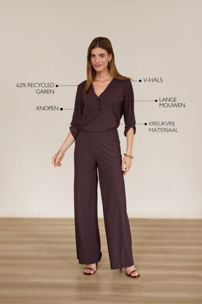 94842 Evi blouse - espresso - Afbeelding 3